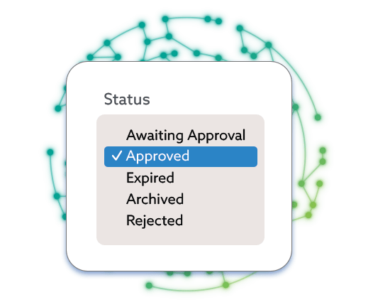 Supplier Management Pro document status example approved
