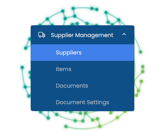 SM Pro Suppliers meu dropdown for compliance