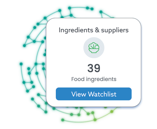 Items and supplier watchlist example from Supplier Management Pro to help manage risk